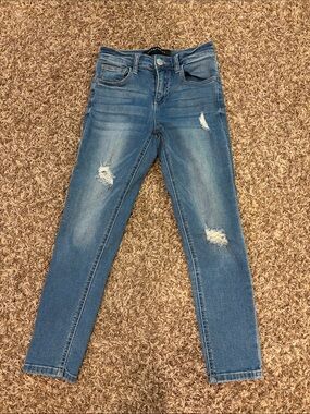 Classic Distressed Blue Women's Skinny Jeans